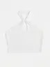 Blusa Top Tira Cuello Blanco