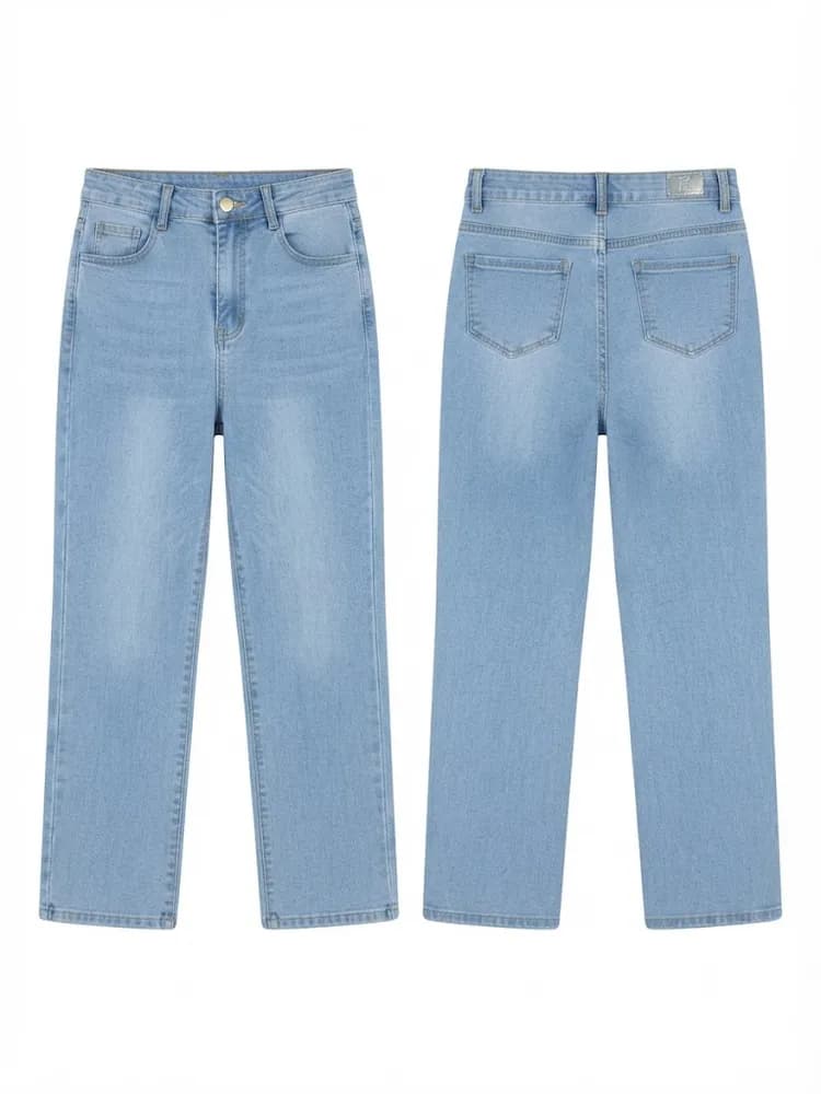 Pantalón Jean Bota Recta Clarito Único