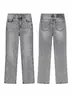 Pantalón Jean Bota Recta Gris Gris