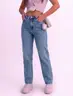 Pantalón Jean Bota Recta Brillos — puesto