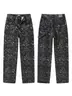 Pantalón Jean Ancho Oscuro Manchado Oversize Único