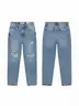 Pantalón Jean Clarito Rotos Oversize Único