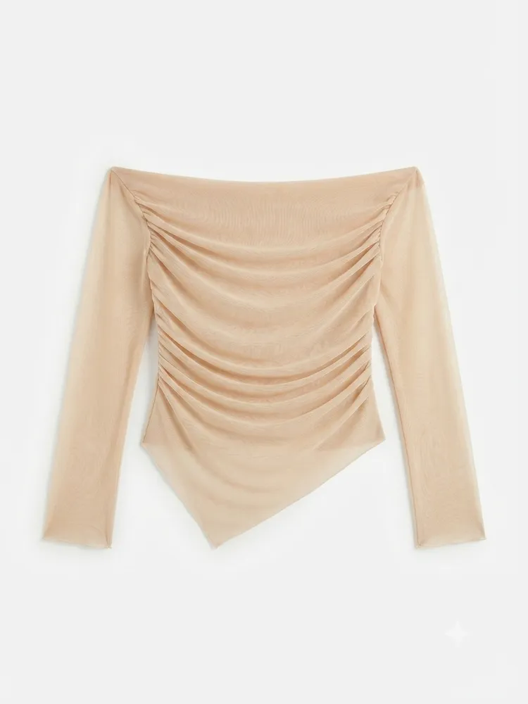 Blusa Larga Punta Palo de rosa