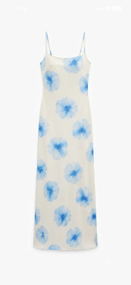 Vestido Flores Azul Azul
